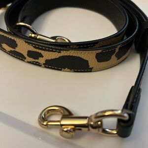 Coach Leopard crossbody strapwith Gold Accents